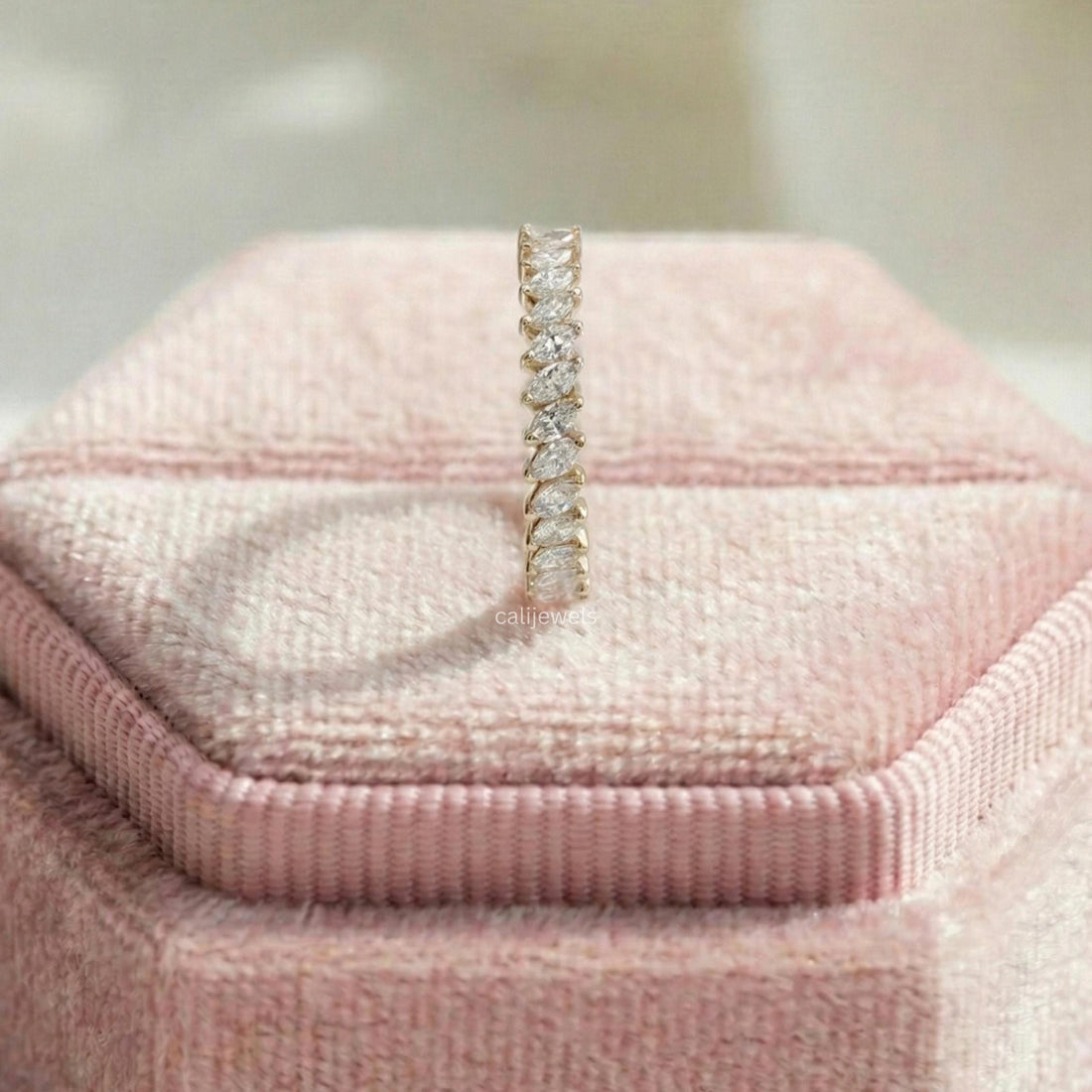 Marquise Cut Lab Grown Diamond Full Eternity Band