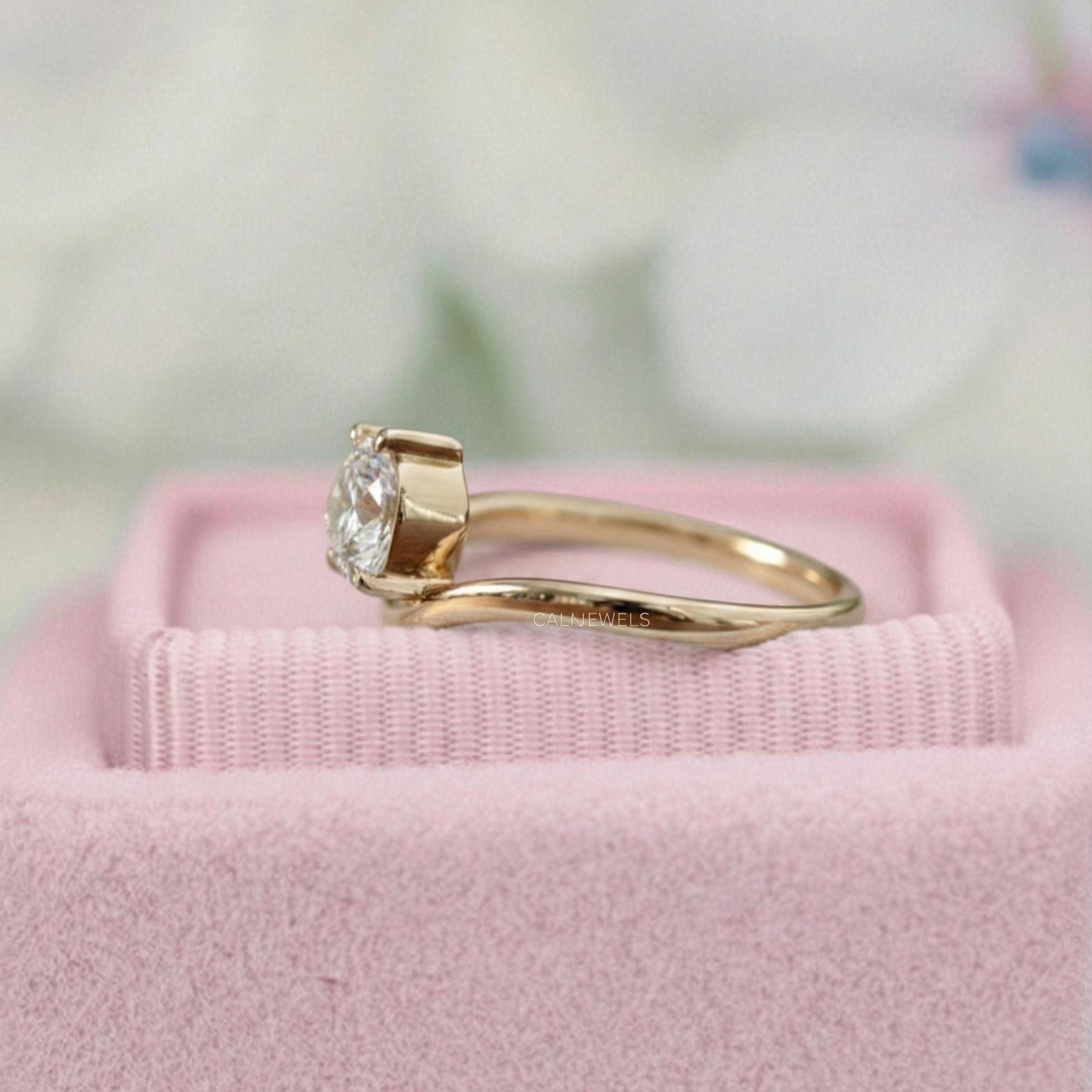 Pear Cut Lab Grown Diamond Pinky Ring