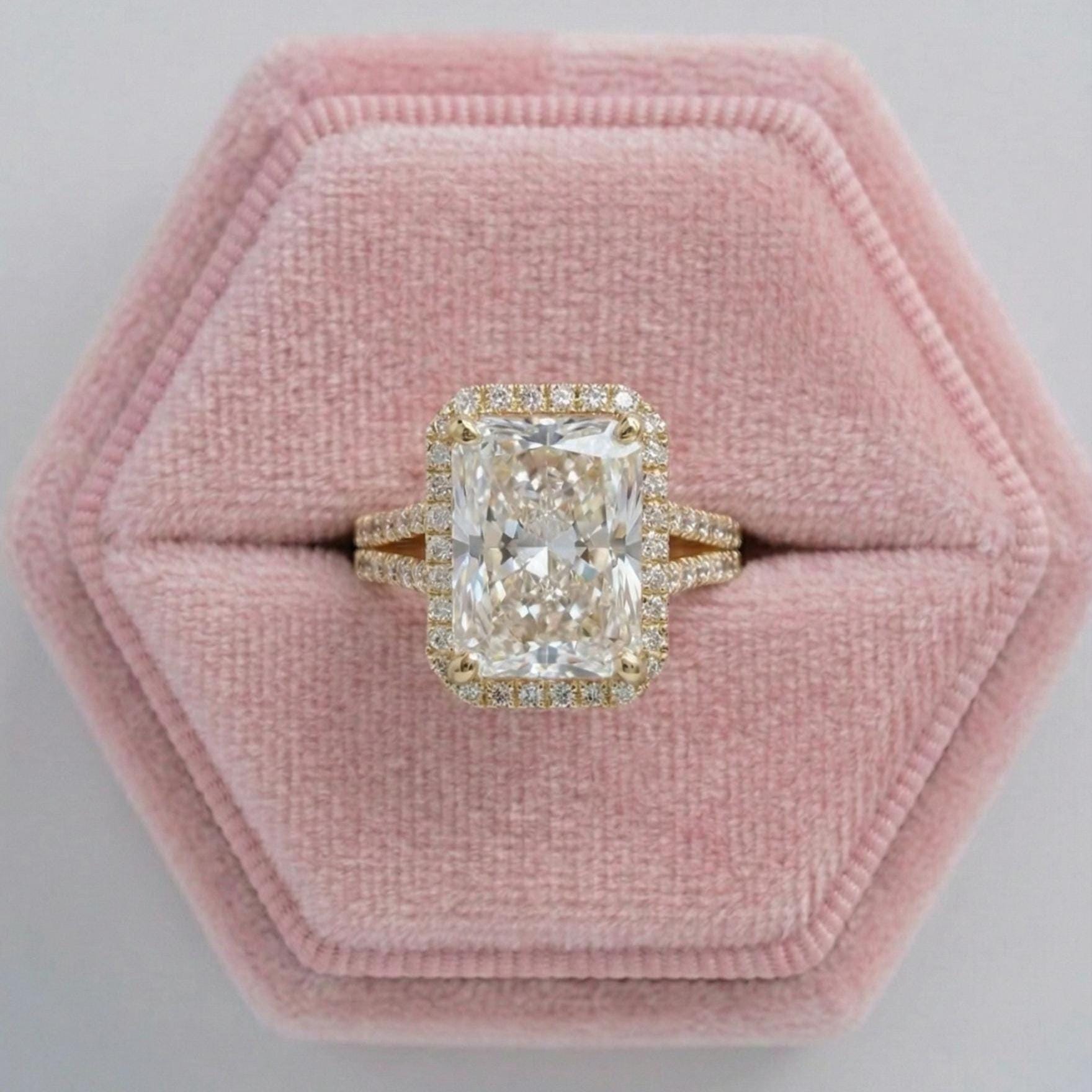 Radiant Cut Lab Grown Diamond Engagement Ring