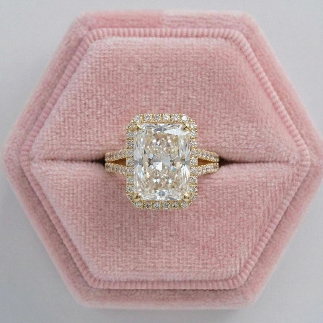 Radiant Cut Lab Grown Diamond Engagement Ring