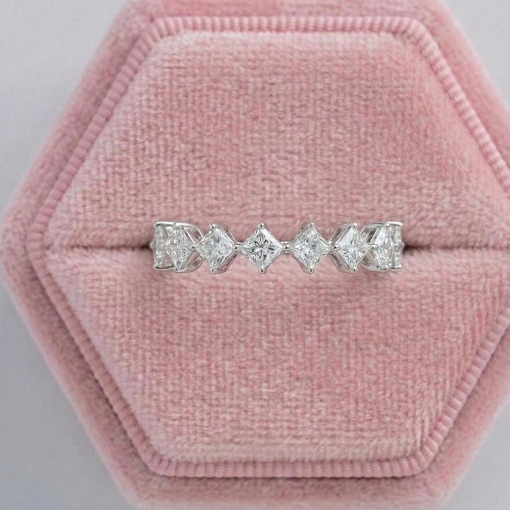 Princess Cut Lab Grown Diamond Full Eternity Band