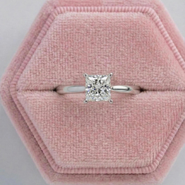 Princess Cut Lab Grown Diamond Solitaire Ring