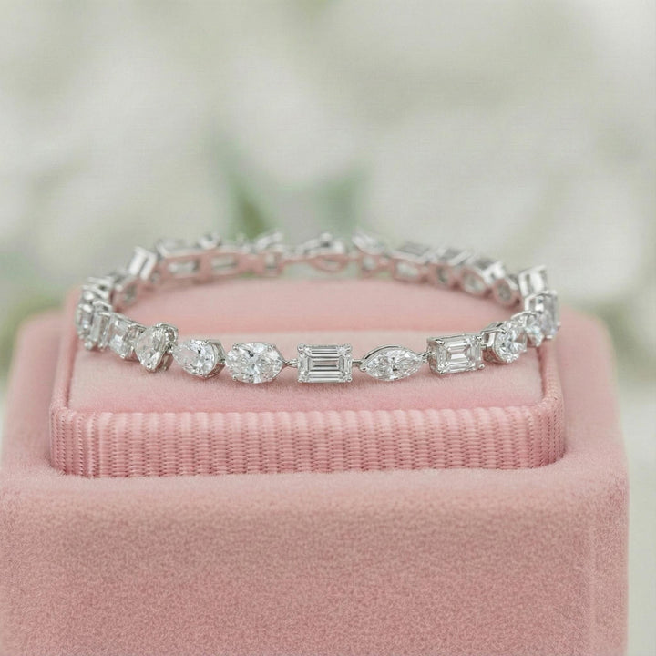 Multi Shape Lab Grown Diamond Tennis Bracelet