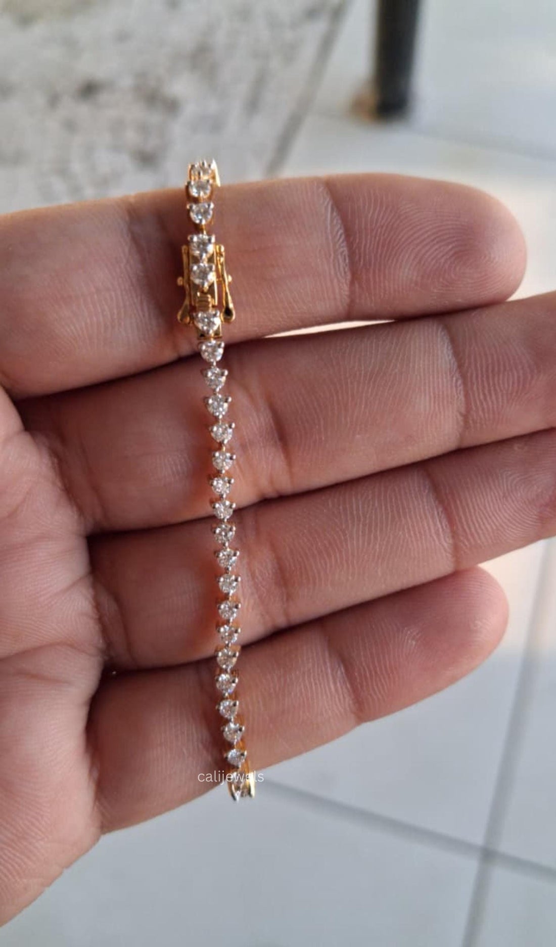 2.00 MM Round Cut Lab Grown Diamond Tennis Bracelet