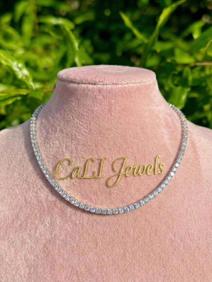 3.00 MM Round Cut Lab Diamond Tennis Necklace