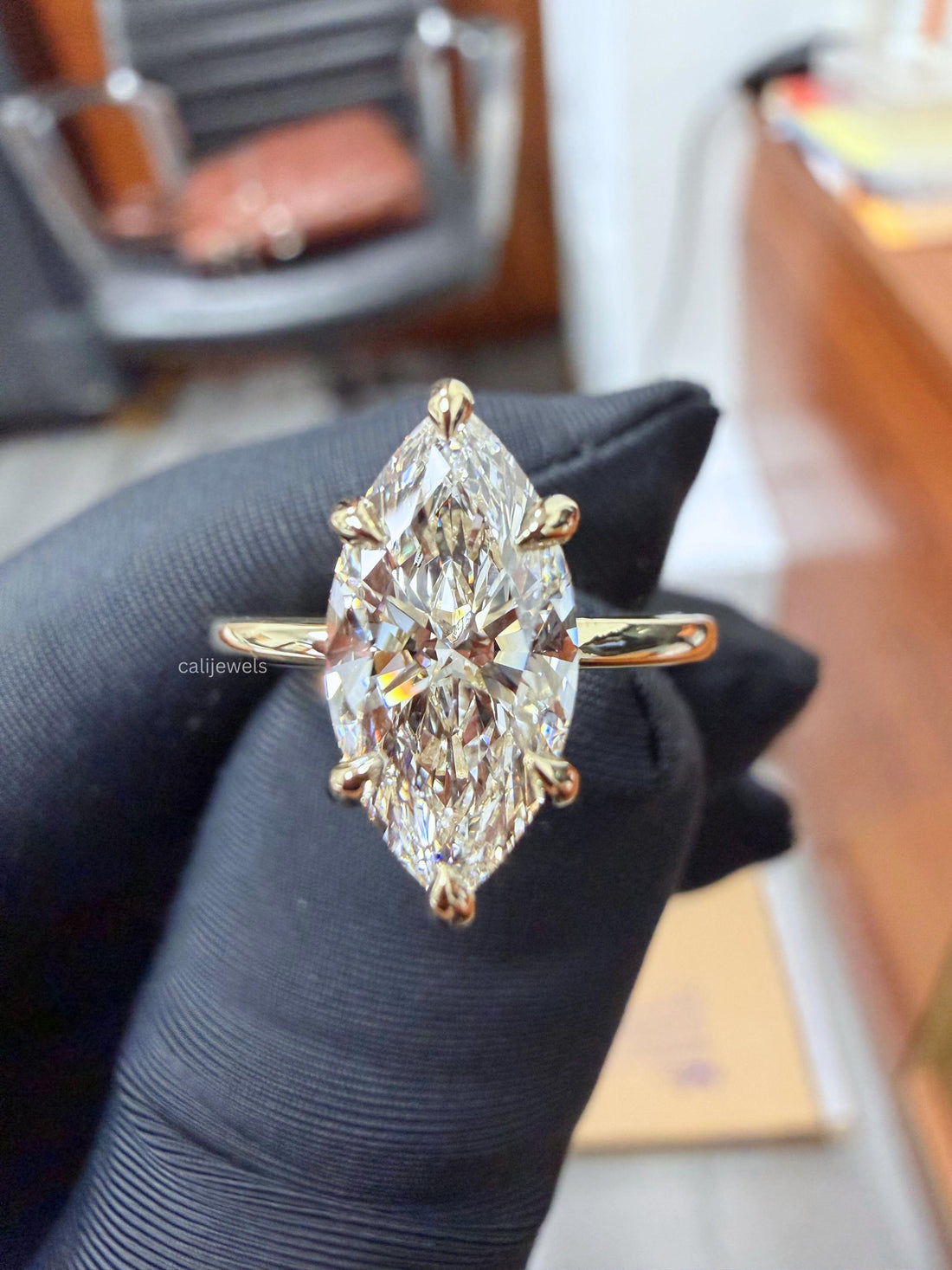 Marquise Lab Grown Diamond Engagement Ring