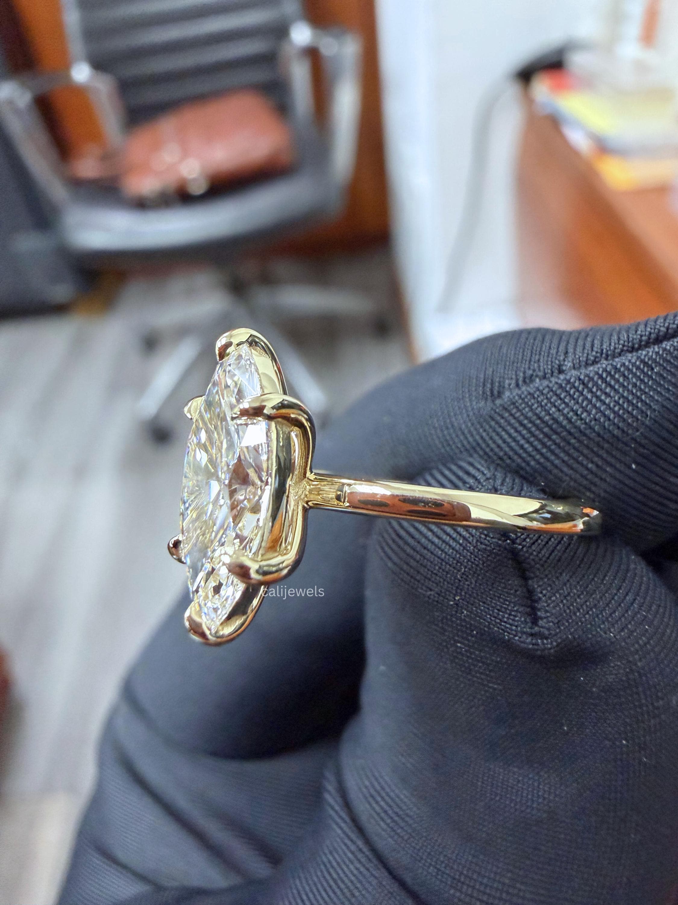 Marquise Lab Grown Diamond Engagement Ring