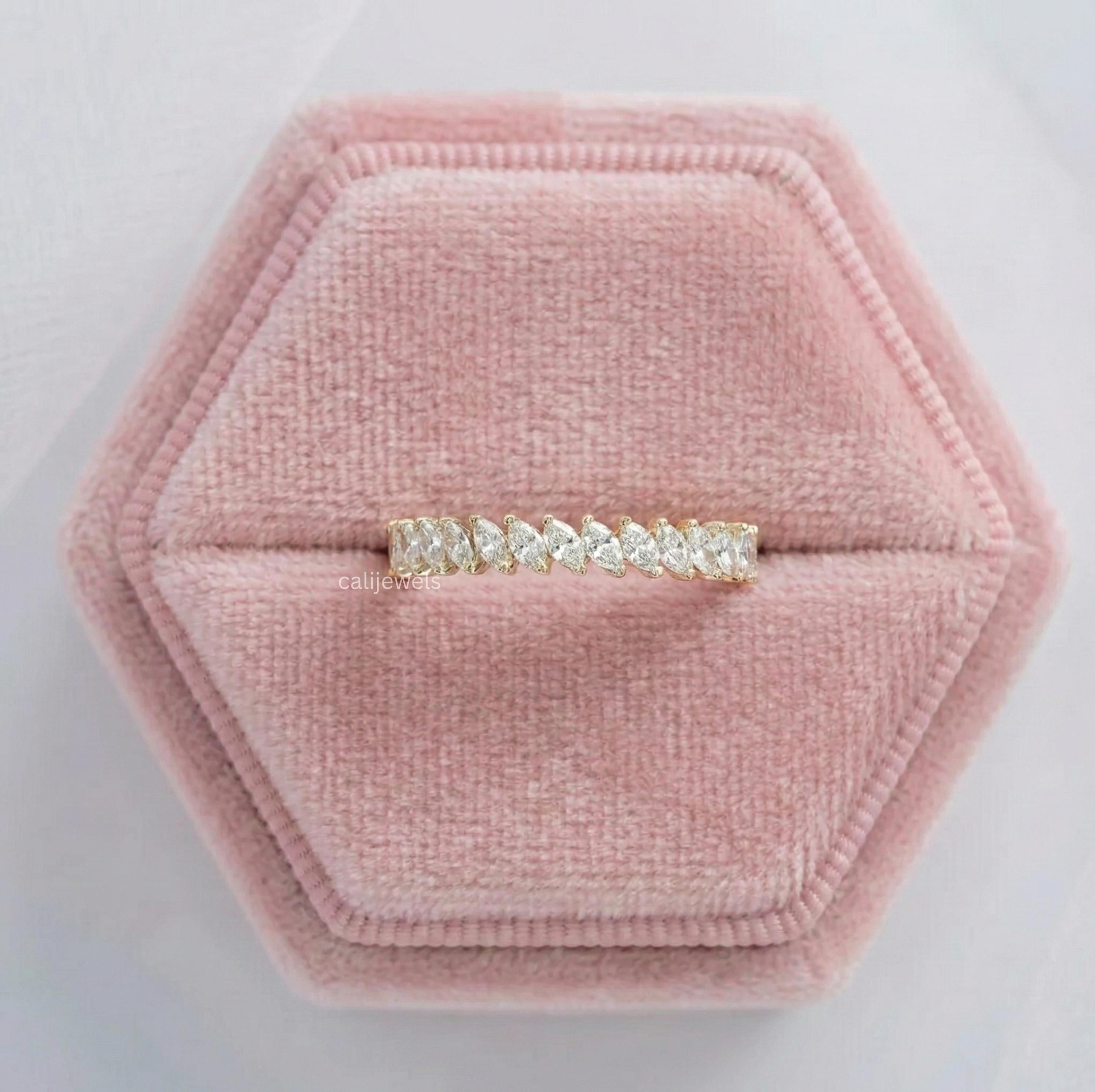 Marquise Cut Lab Grown Diamond Full Eternity Band