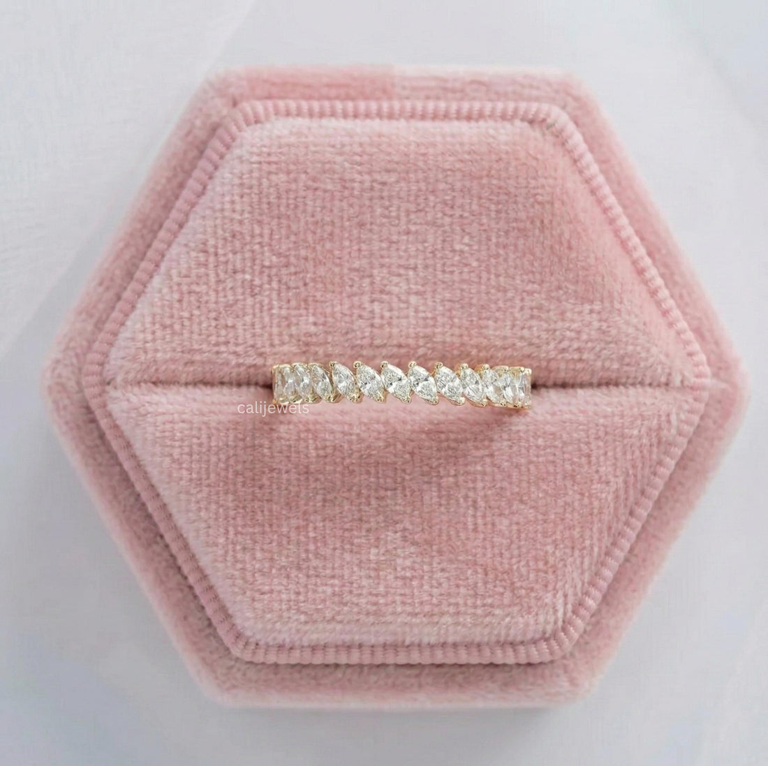 Marquise Cut Lab Grown Diamond Full Eternity Band