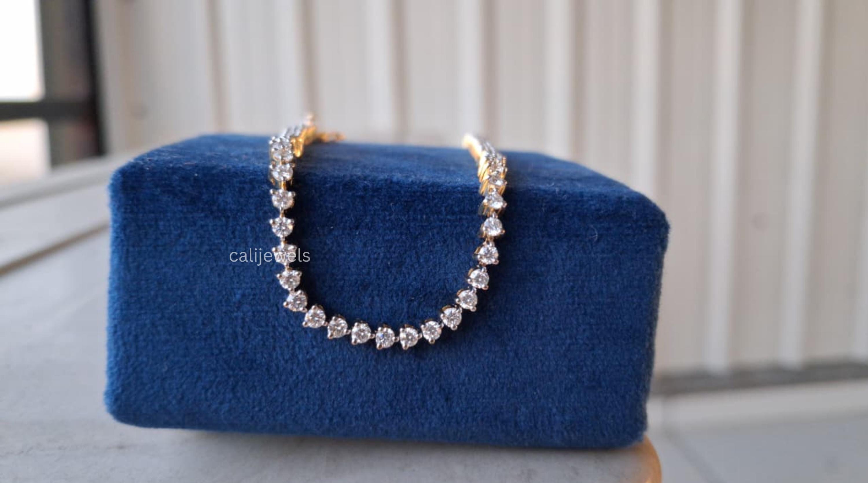 2.00 MM Round Cut Lab Grown Diamond Tennis Bracelet