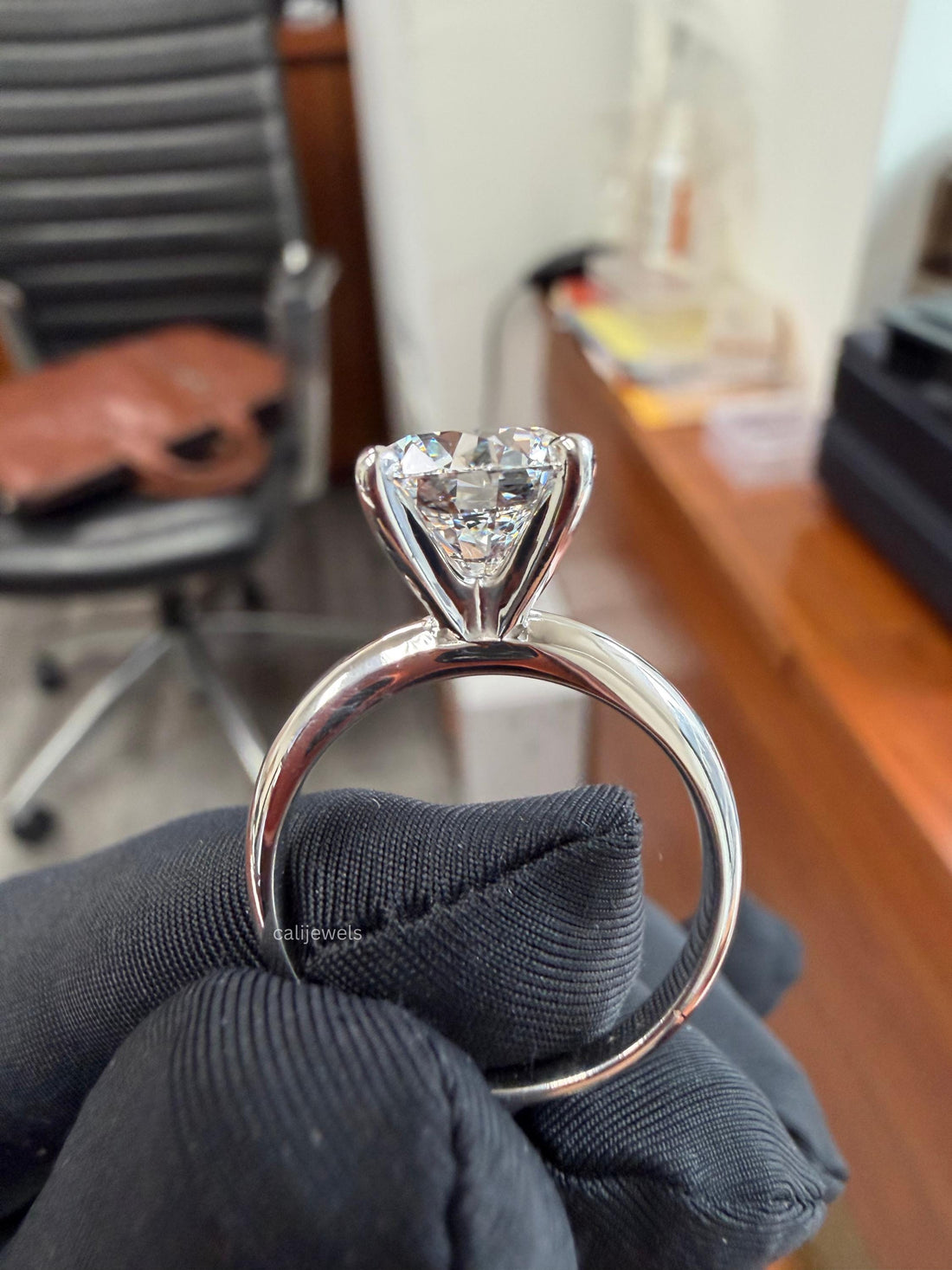3.00 CT Round Cut Lab Grown Diamond Engagement Ring