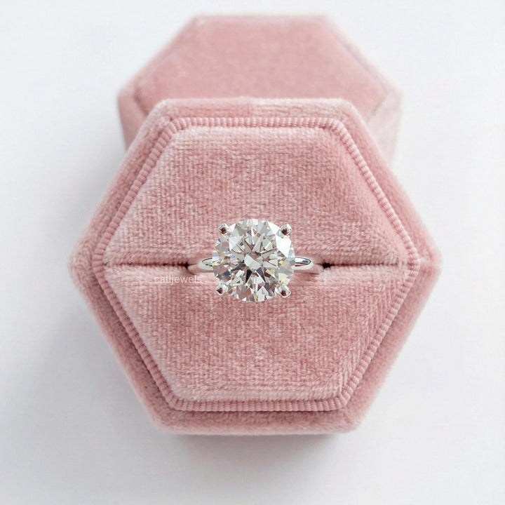 3.00 CT Round Cut Lab Grown Diamond Engagement Ring