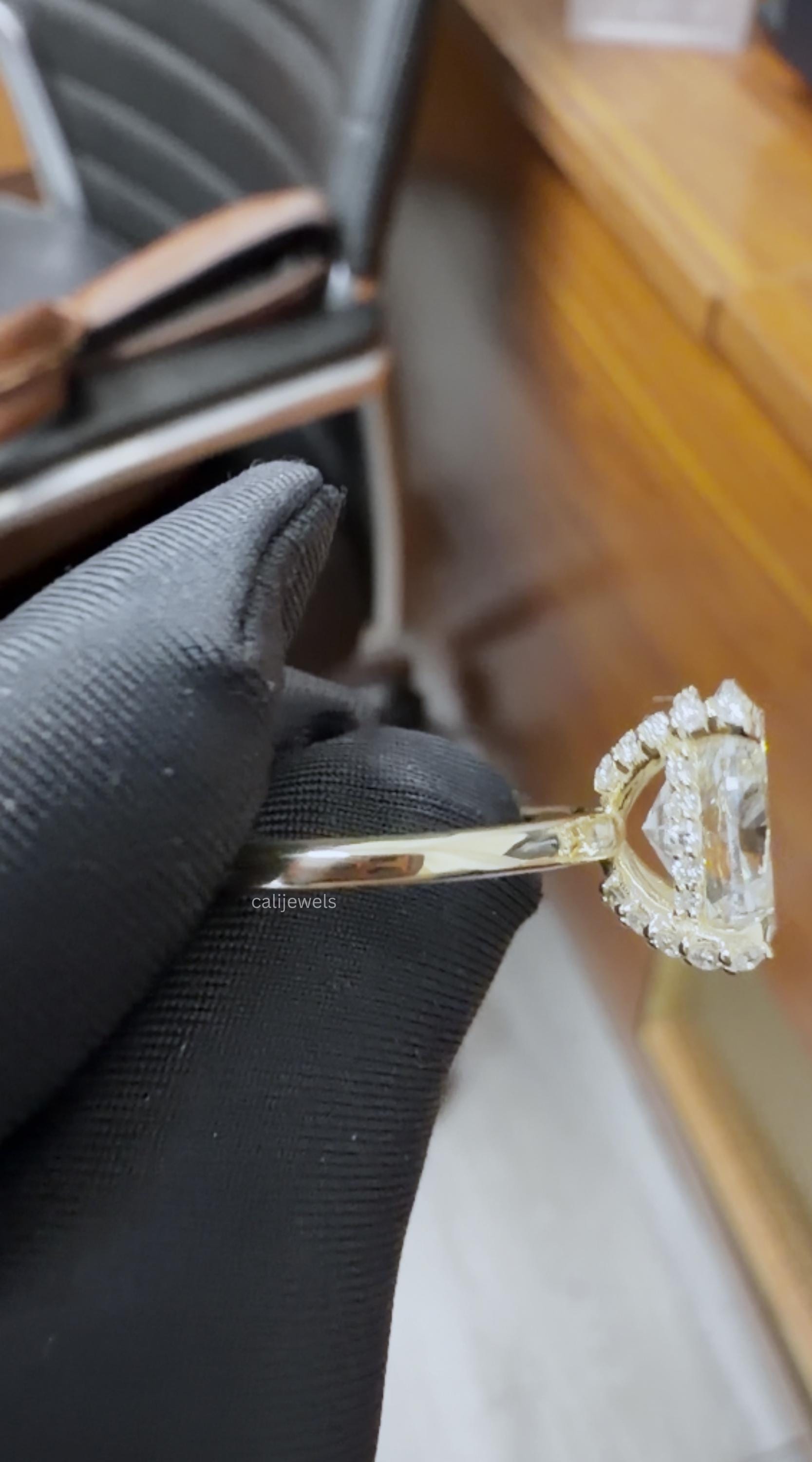 Oval Cut Lab Grown Diamond Engagement Ring