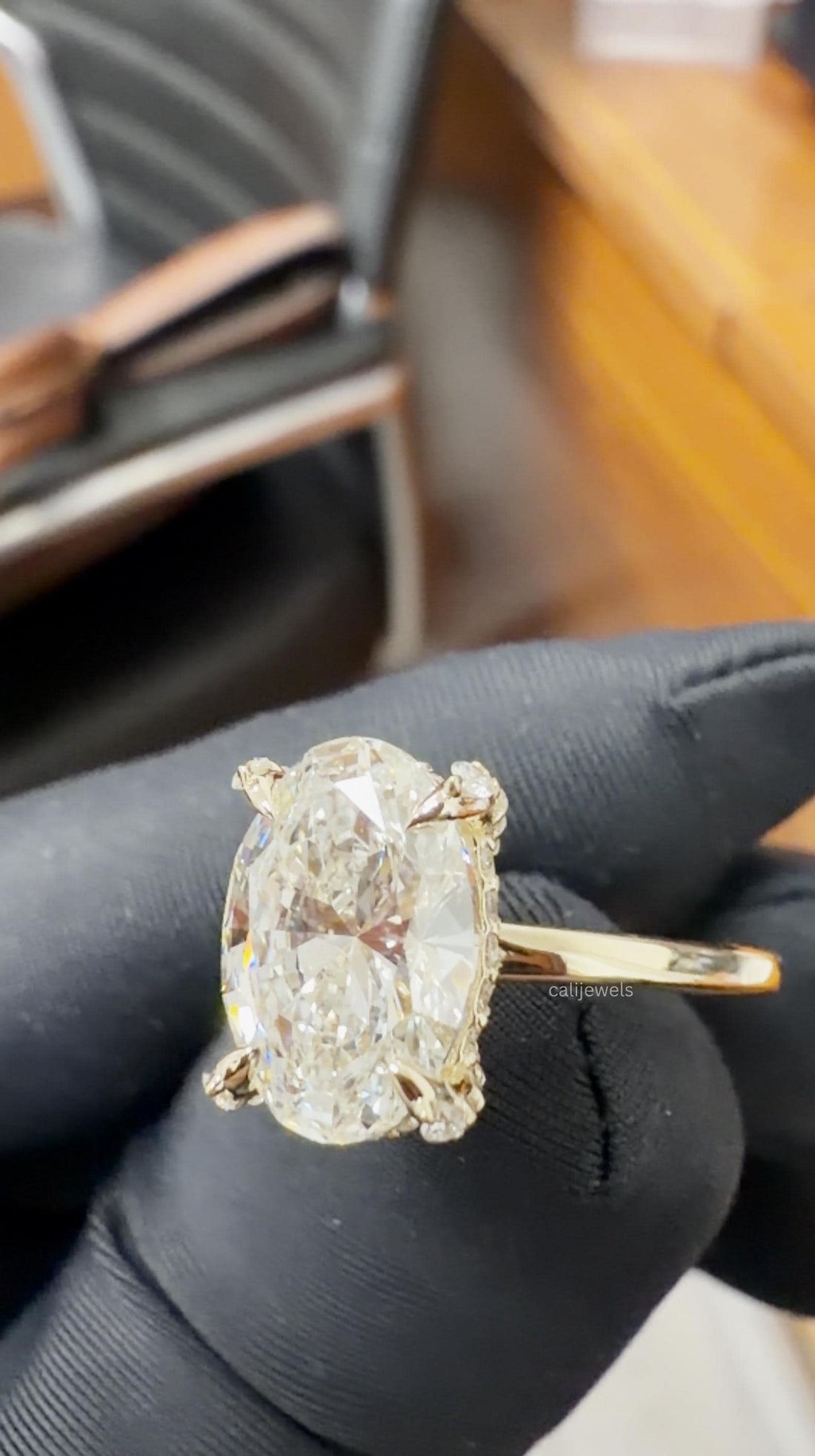 Oval Cut Lab Grown Diamond Engagement Ring