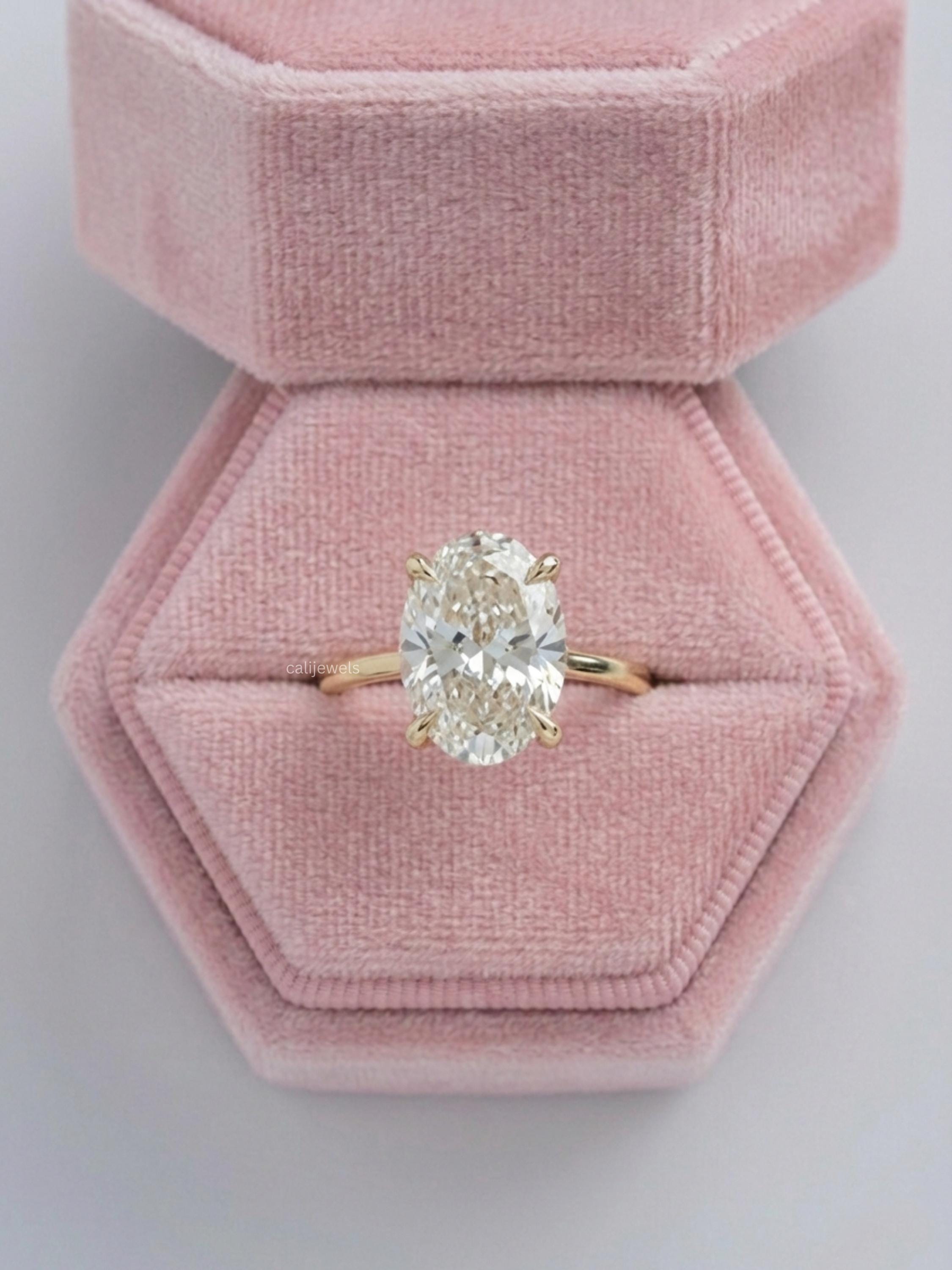 Oval Cut Lab Grown Diamond Engagement Ring