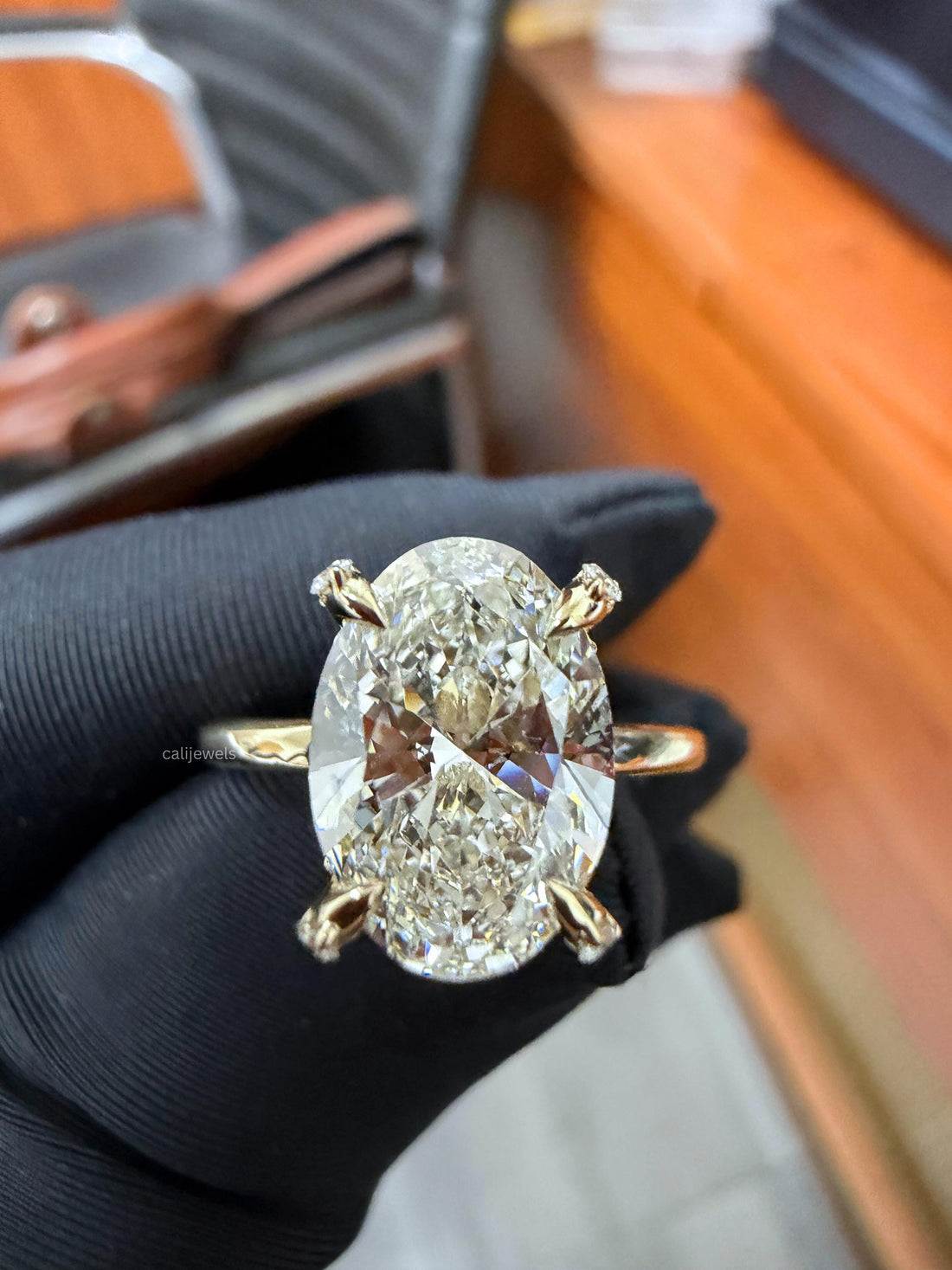 Oval Cut Lab Grown Diamond Engagement Ring