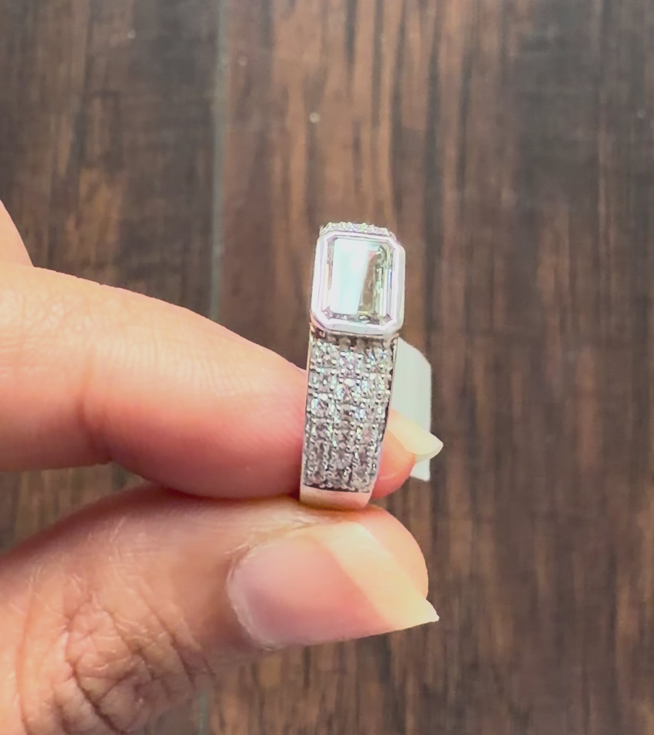 Emerald Cut Men's Lab Diamond Ring