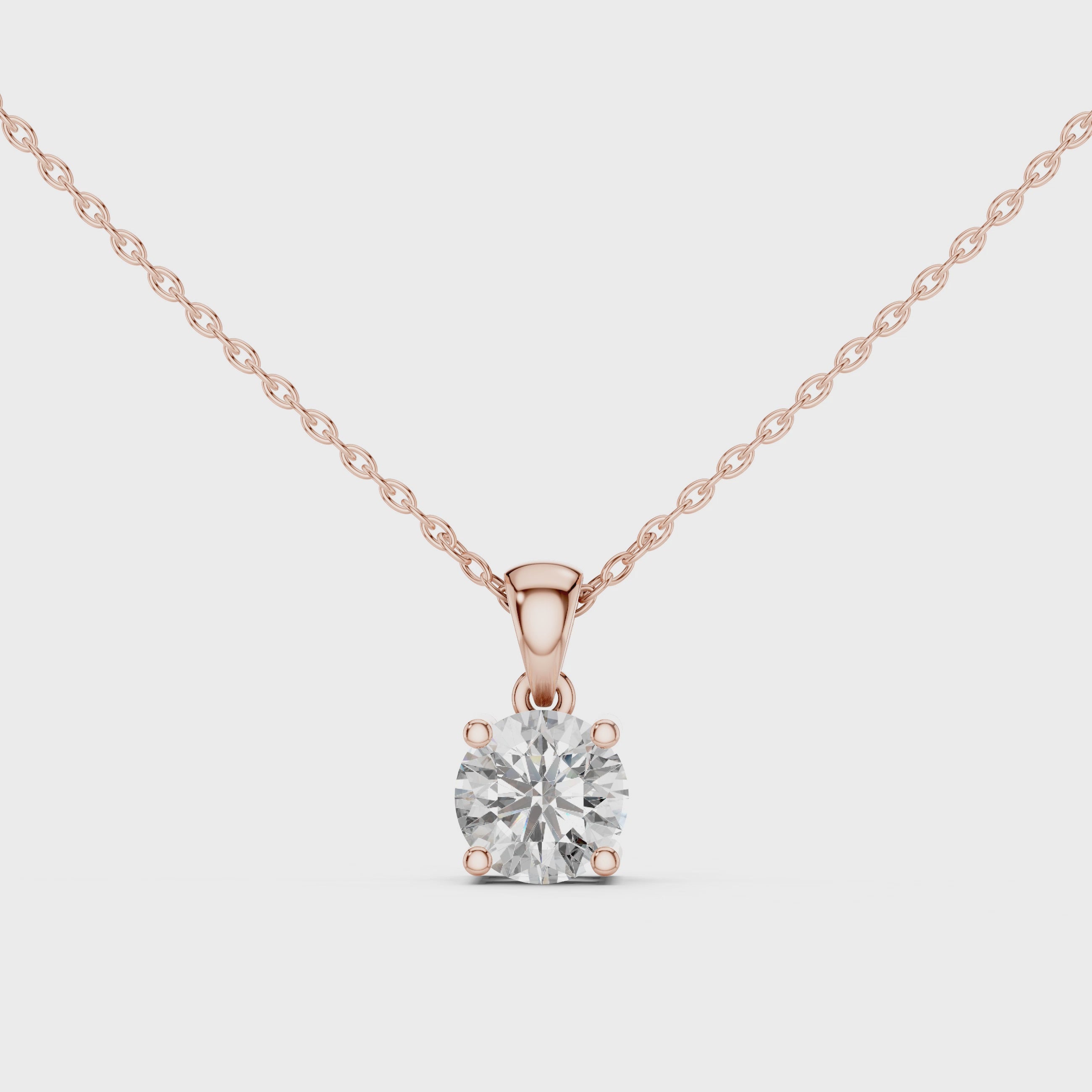 14- KT Classic Round-Cut 1-CT Diamond Necklace