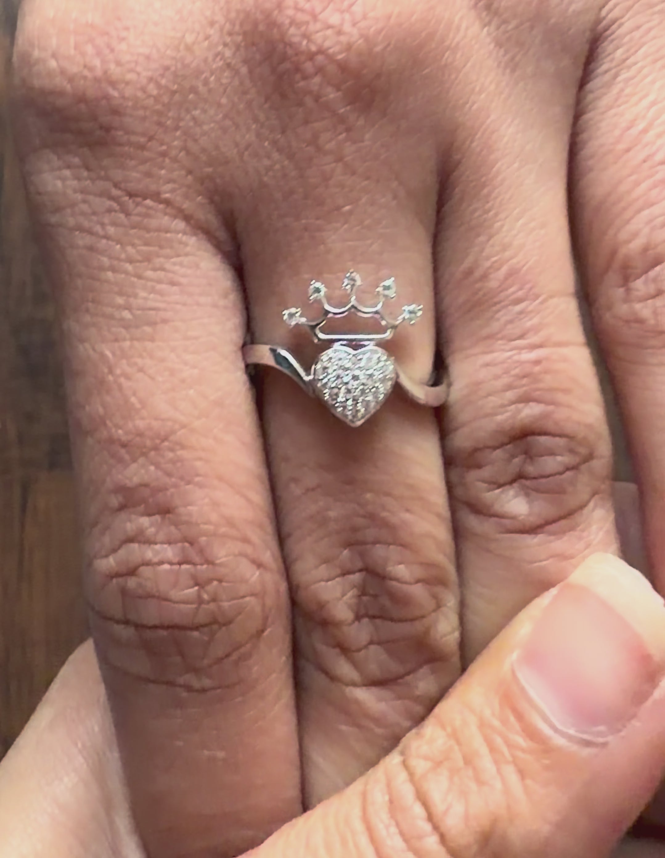 Heart Shape Crown Lab Diamond Ring